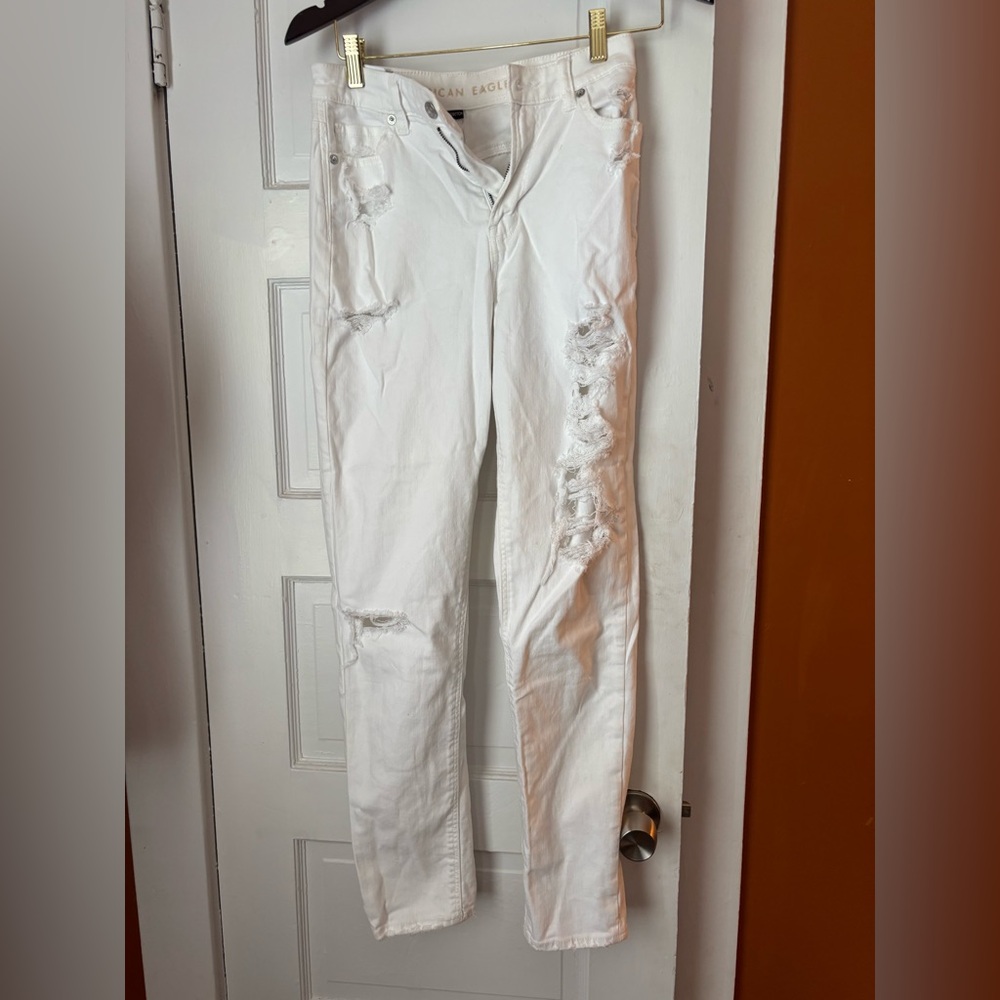 American Eagle Outfitters White Stretch Jeans